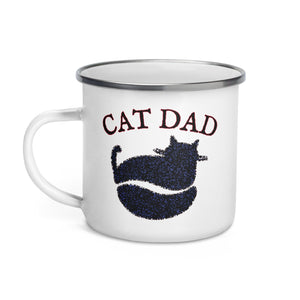 Cat Dad Enamel Mug - Tabby Cat Coffee Company