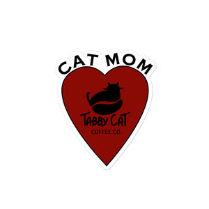 Cat Mom Heart Sticker