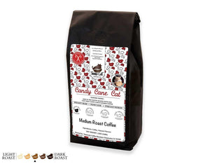 Limited Edition | Candy Cane Cat | Candy Cane Flavored Coffee - Tabby Cat Coffee Company