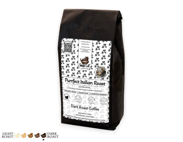 Purrfect Italian Roast | Arabica/Robusta Blend - Tabby Cat Coffee Company