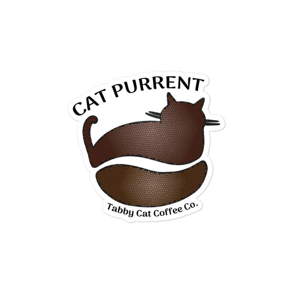 Cat Purrent Bubble-free stickers - Tabby Cat Coffee Company