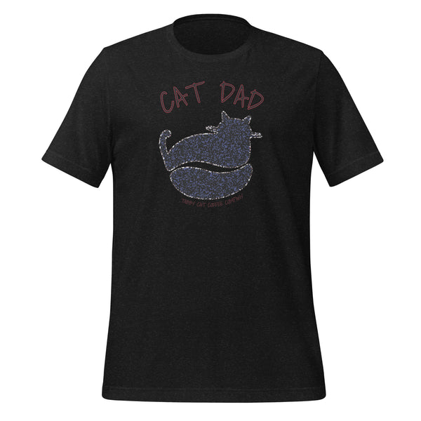 Cat Dad Tee Black Fabric