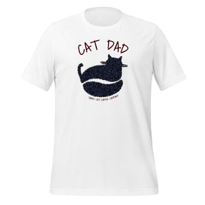Cat Dad Tee  White Fabric